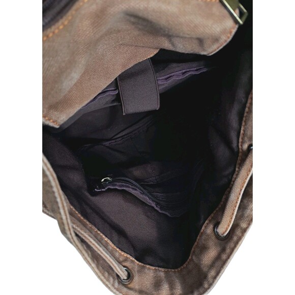 Gearonic Rucksack Adventure Retro Backpack Brown Duty Duck Canvas Leather Bag - Picture 11 of 11